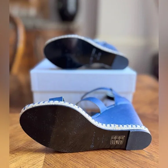 Balenciaga Blue Wedge Sandals